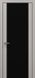 Міжкімнатні двері Папа Карло Plato PL-14, світло-сірий супермат (з чорним торцем алюмінієвим)