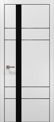 Папа Карло Plato PL-10, стекло черное, молдинг черный, Стандарт 600/700/800/900х2000, без короба, без наличника, без добора