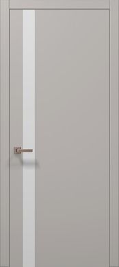 Міжкімнатні двері Папа Карло Plato PL-04, світло-сірий супермат