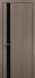 Міжкімнатні двері Папа Карло Plato PL-04, дуб сірий (з чорним торцем алюмінієвим)
